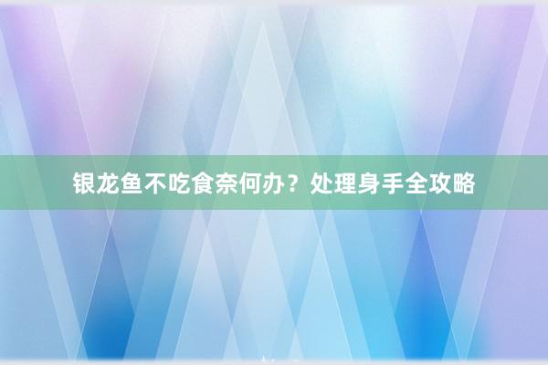 银龙鱼不吃食奈何办？处理身手全攻略